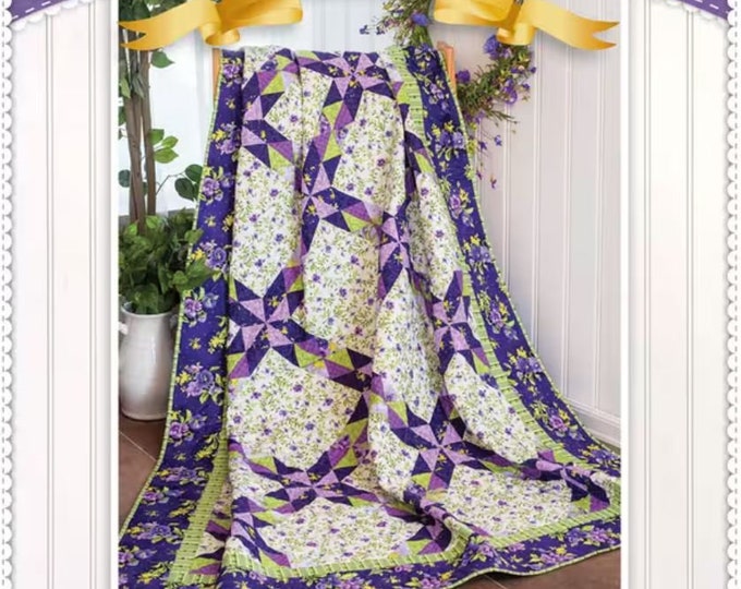 Star Garden Quilt Pattern by Shabby Fabrics 63.5" x 83.5"