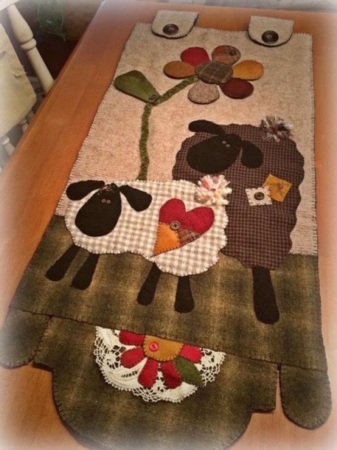 Ewe and I Woolen Whimsies Series Wall Hanging Wool Applique Etsy