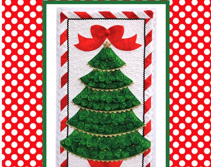 Simply Evergreen Christmas Tree Wall Hanging Quilt Sewing Pattern by Marcia Layton Size 12" x 22"