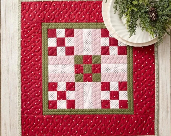 Peppermint Patty Quilt- Christmas -  Pattern by Buttermilk Basin Finished Size 16" x 16”