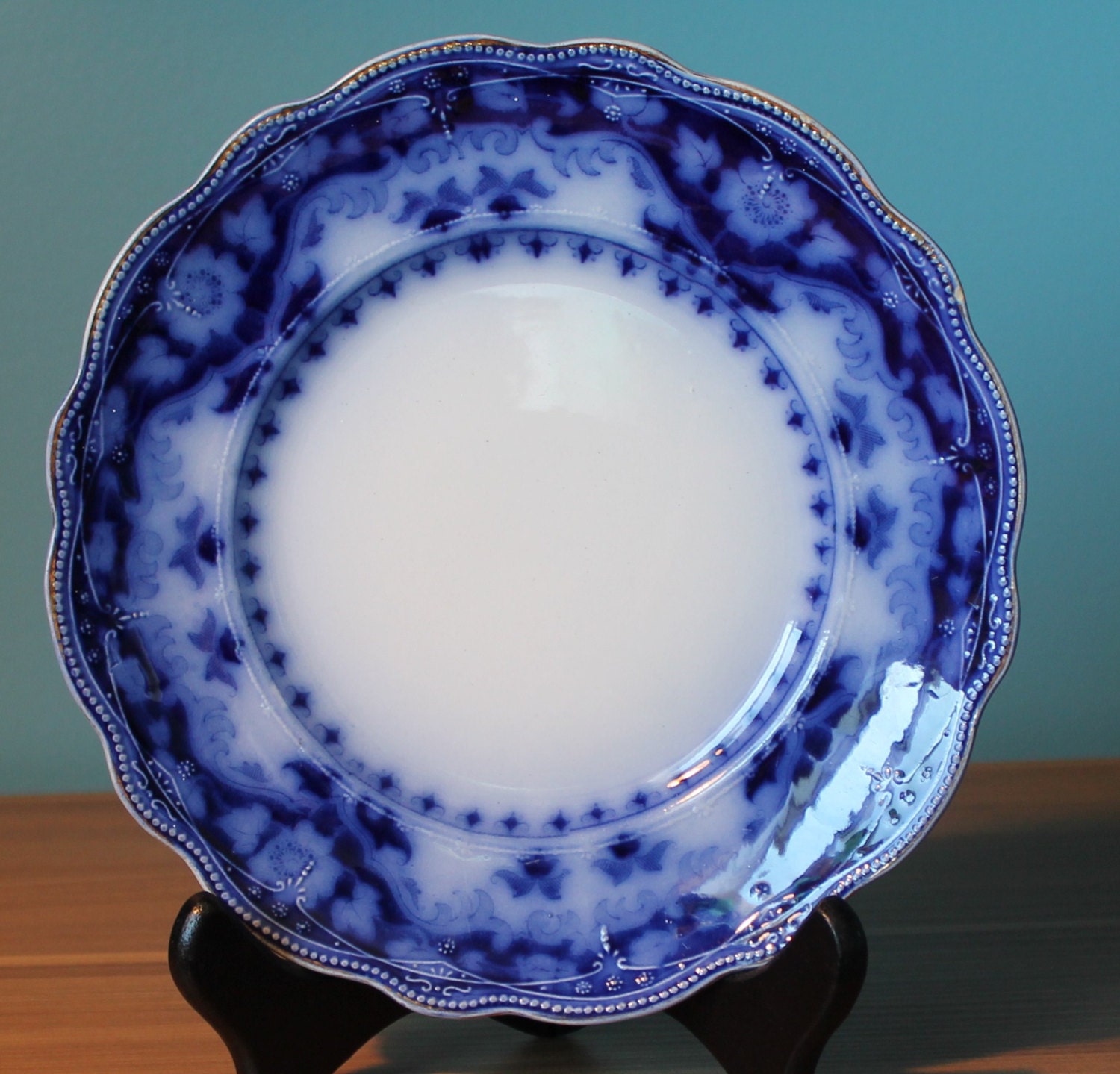 Vintage Myott & Sons of England Flow Blue Plate in the Crumlin Etsy