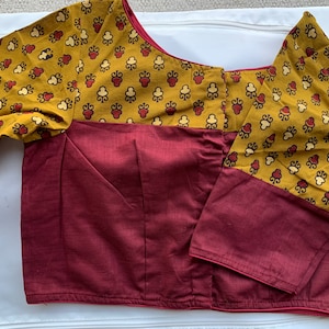 Size 36/42 Cotton  Ajrakh Block Print Blouse | SumasEthnicWear