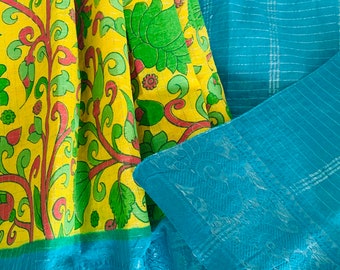 Mini Gadwal Handloom Cotton Printed Saree | Ethnic wear | Traditional style | SumasEthnicWear