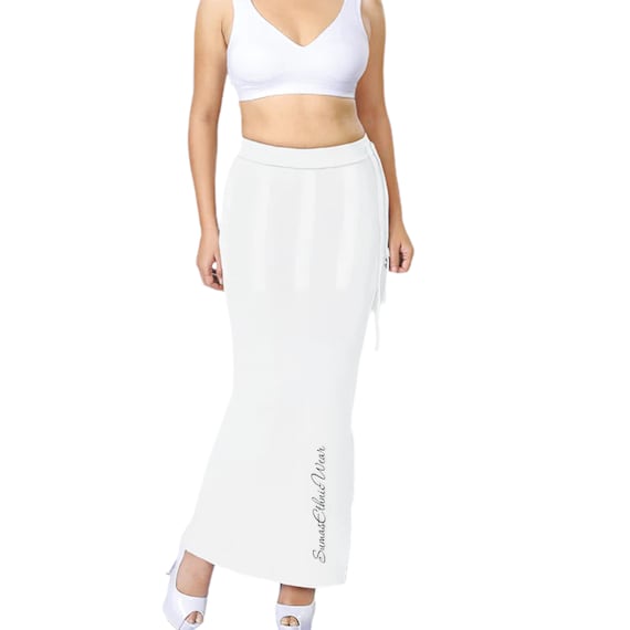 Size XL White Saree Shapewear Silhouette Sumasethnicwear 
