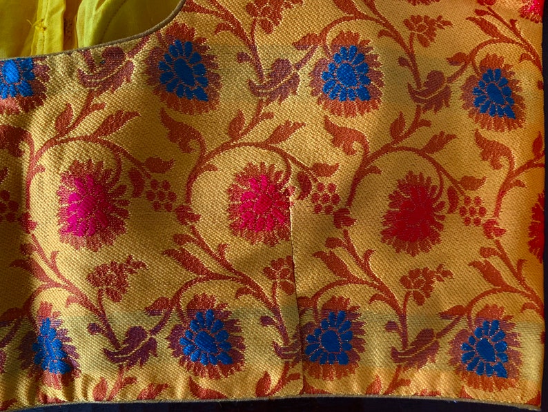 3640 size Ready to wear Brocade blouse Crop Top Bollywood Style