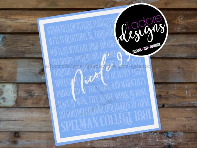 Spelman Hymn Throw Blanket 50x60 Etsy