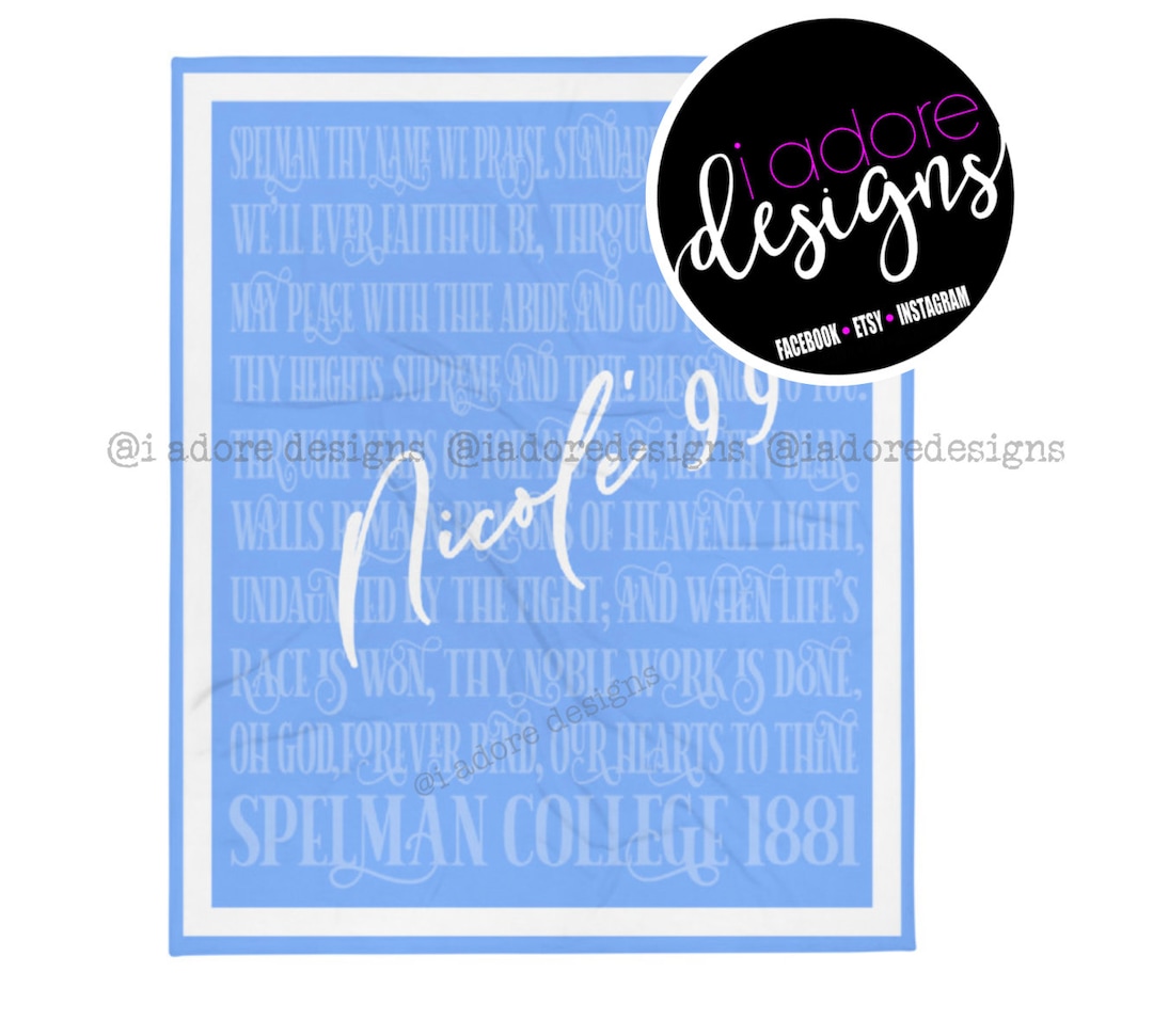 Spelman College Hymn Throw Blanket 50x60 Etsy