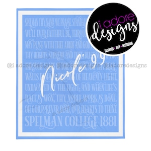 Spelman College Hymn Throw Blanket 50x60