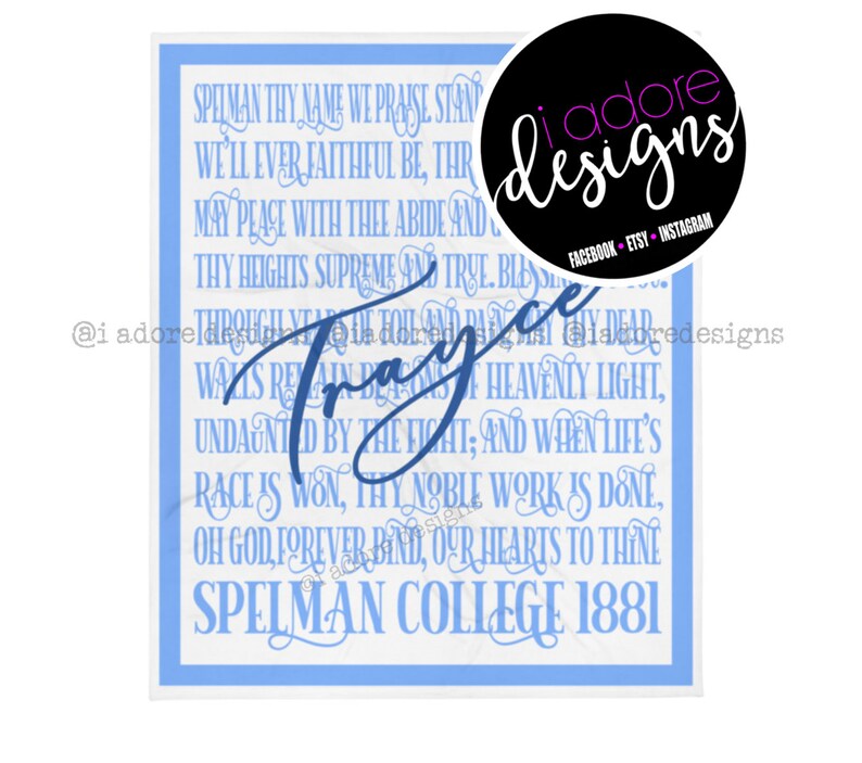 Spelman Hymn Throw Blanket 50x60 Etsy
