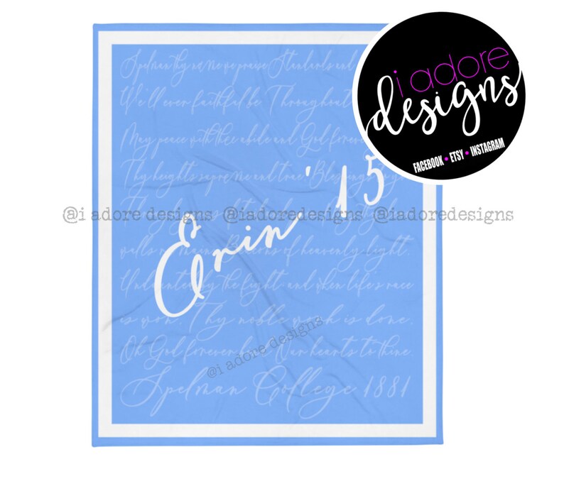 Spelman Hymn Throw Blanket 50x60 Etsy