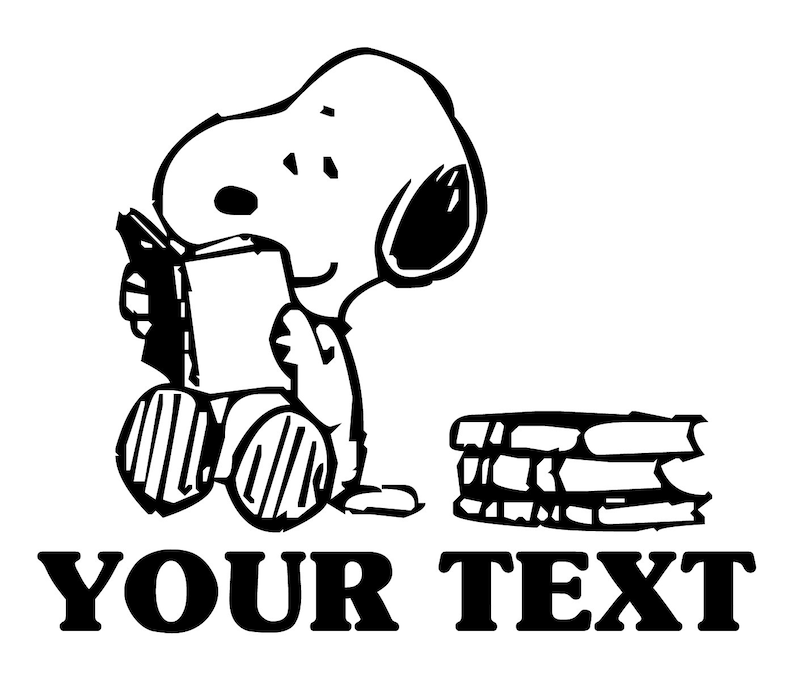 Personnalis SNOOPY lecture cole de vinyle autocollant ou Personnalis SNOOPY lecture cole de vinyle autocollant ou