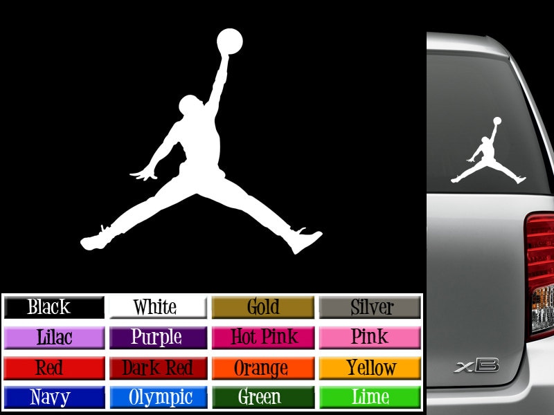 AIR JORDAN Jumpman Vinyl Decal Window Graphics Wall Sticker or Etsy