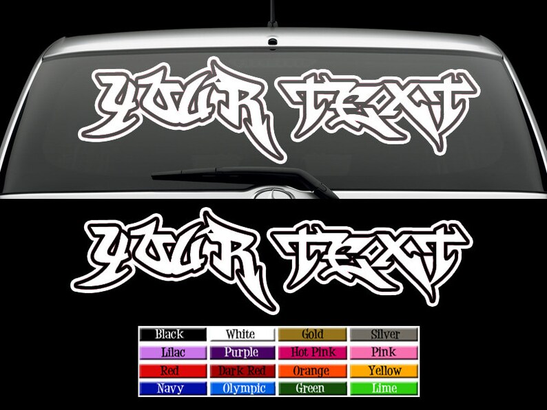 Custom Graffiti Vinyl Lettering Window or Wall Sticker Etsy