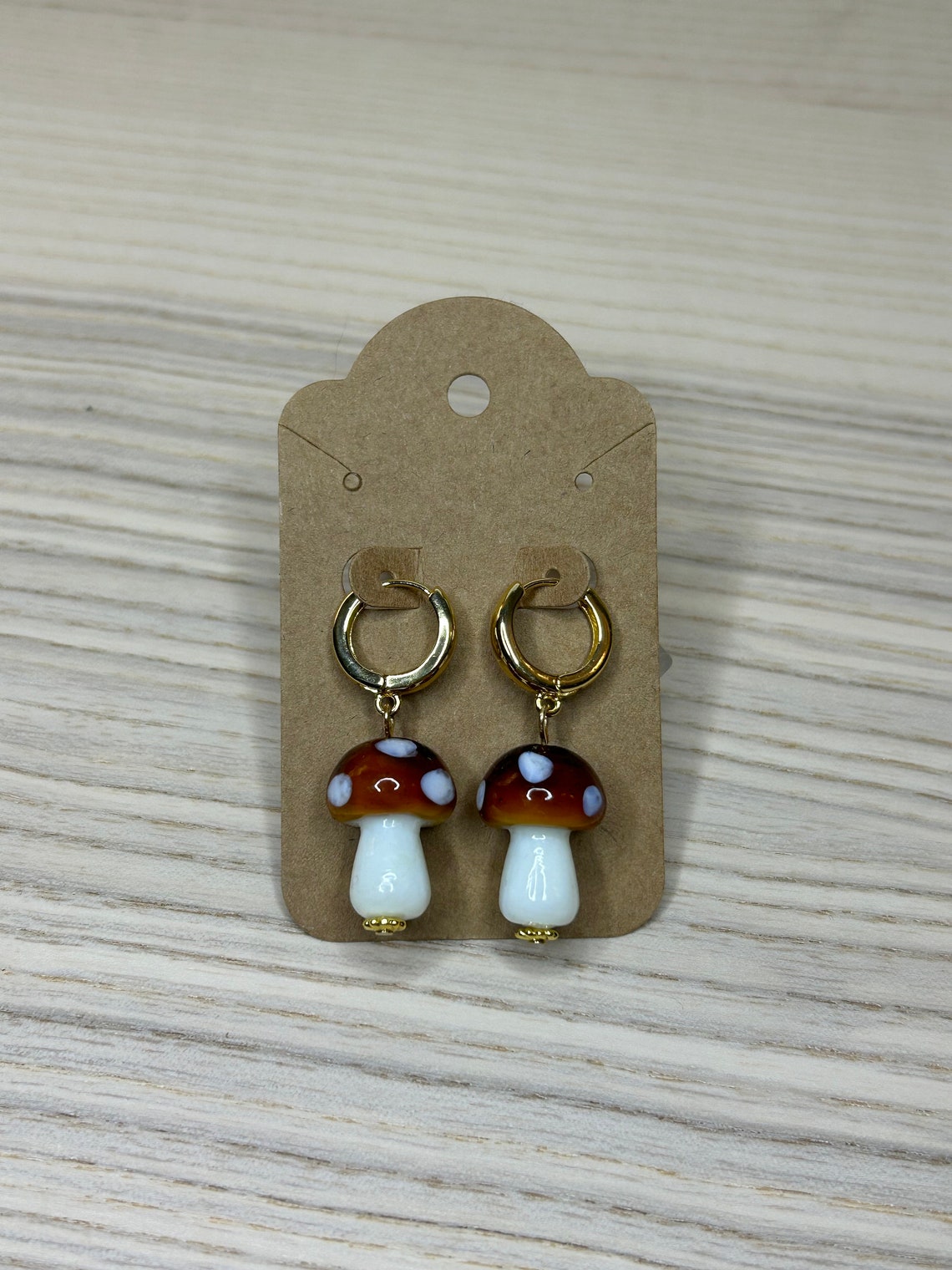 DUOWEI Cute Acrylic Mushroom Dangle Earrings - Aesthetic Gift For Women & Teen Girls - View #2