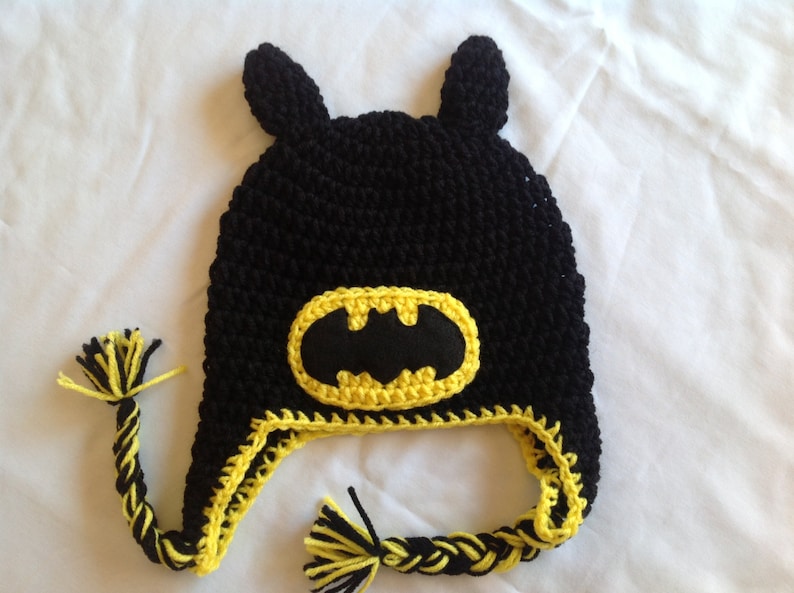 Batman Crochet Super Hero Hat. | Etsy