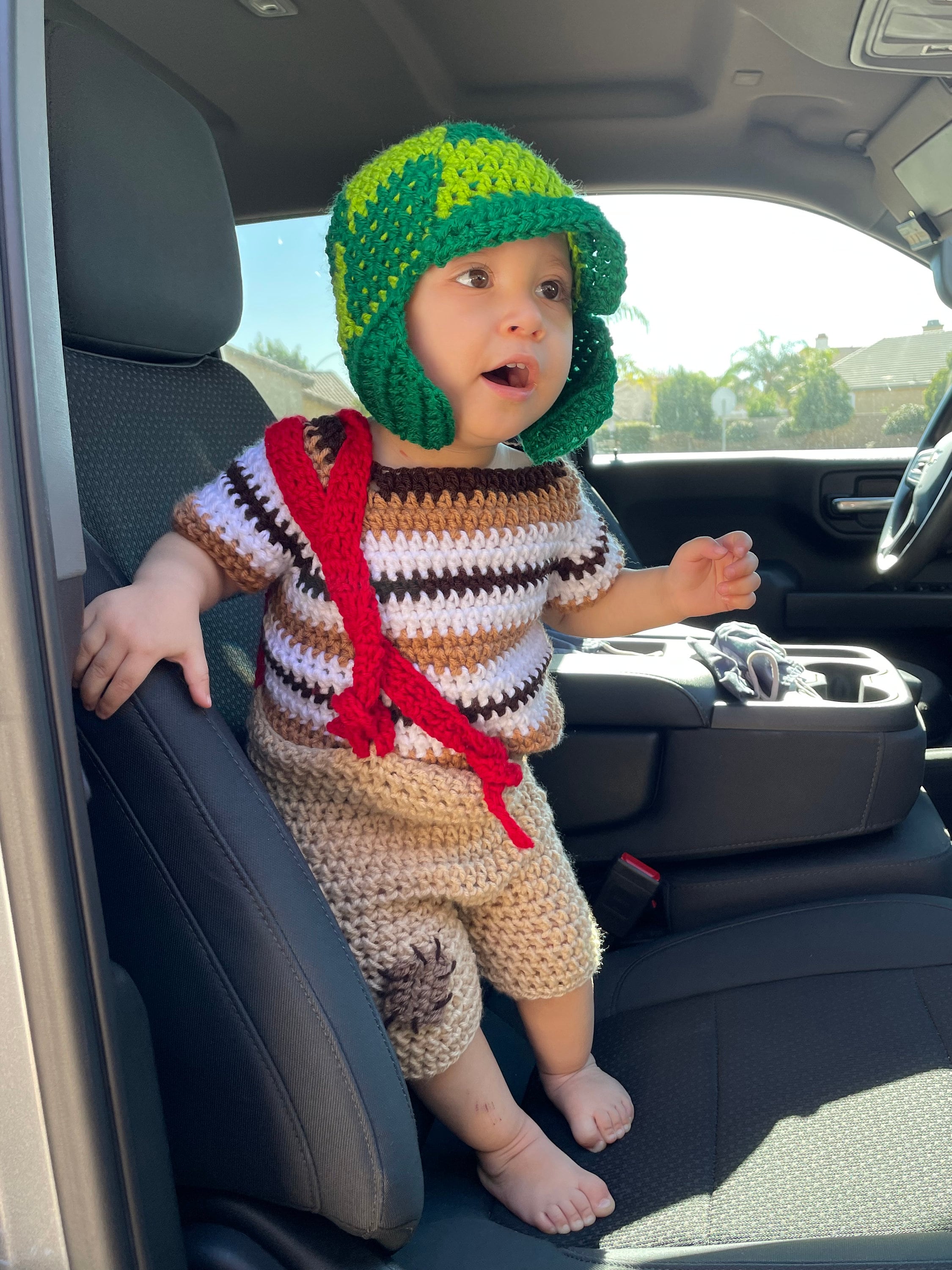 El Chavo Del Ocho Baby - Crochet Hat, Shirt, and Shorts