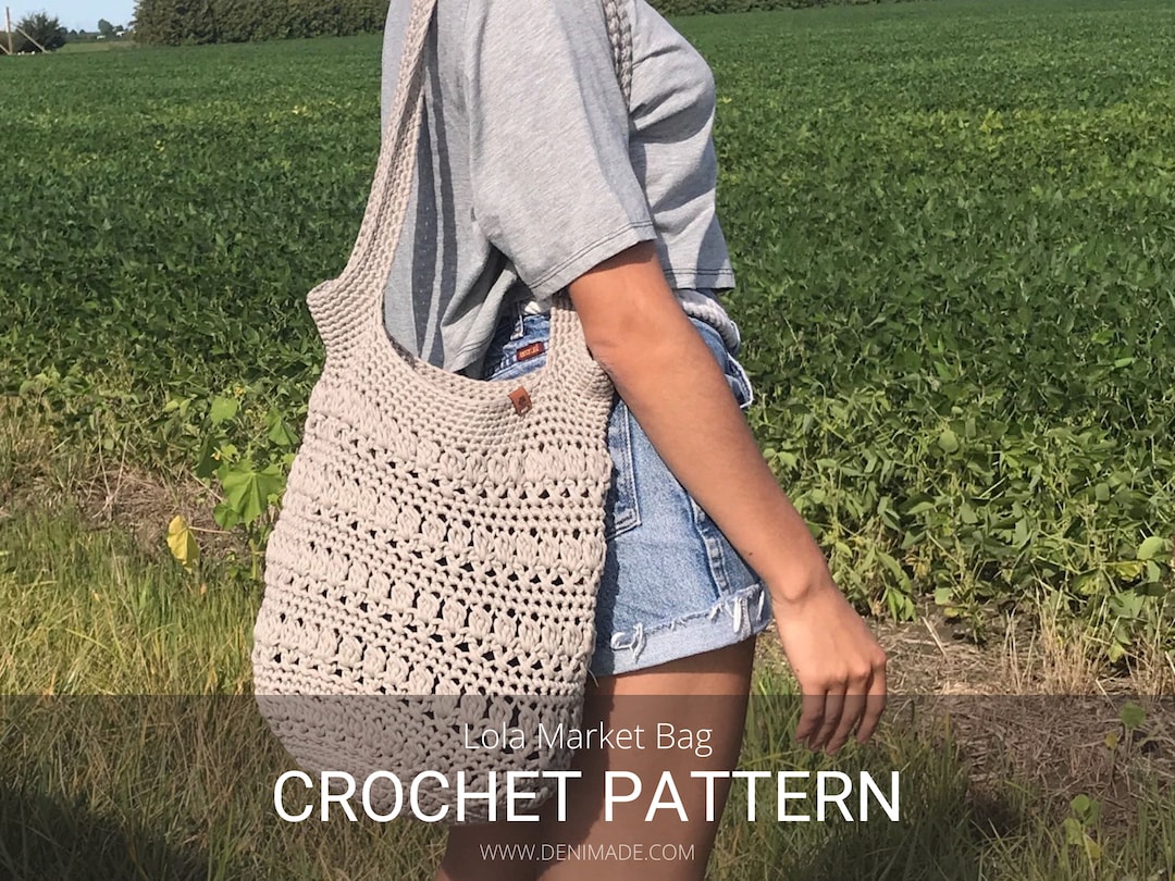 Crochet Pattern / Tote Beach Market School Festival Market Bag ...
