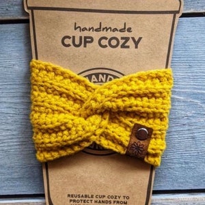 Crochet Pattern / Easy Twisted Cup Cozy Drink Sleeve coffee sleeve / Kenzie Cup Cozy Pattern PDF image 2