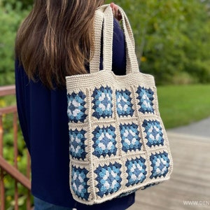 Crochet Pattern / Tote Beach Market Granny Square Bag School Festival Bag / Stevie Tote Pattern PDF image 2