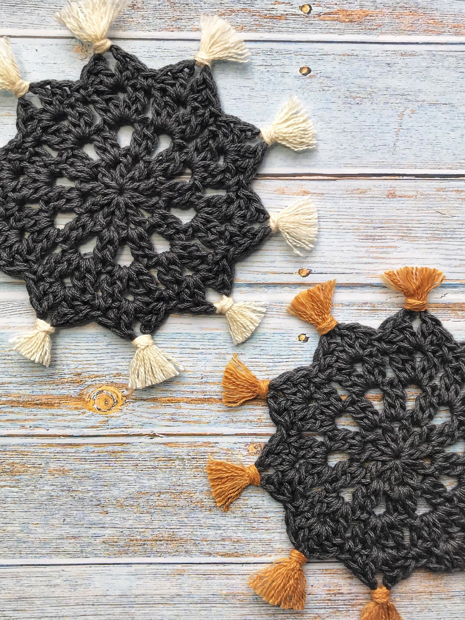 Cadence Boho Coaster Crochet Pattern Easy Coaster Mug Rug Etsy