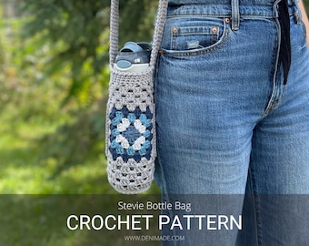 Crochet Bag Pattern: Sling Bottle Holder - Stevie Bottle Bag (PDF)