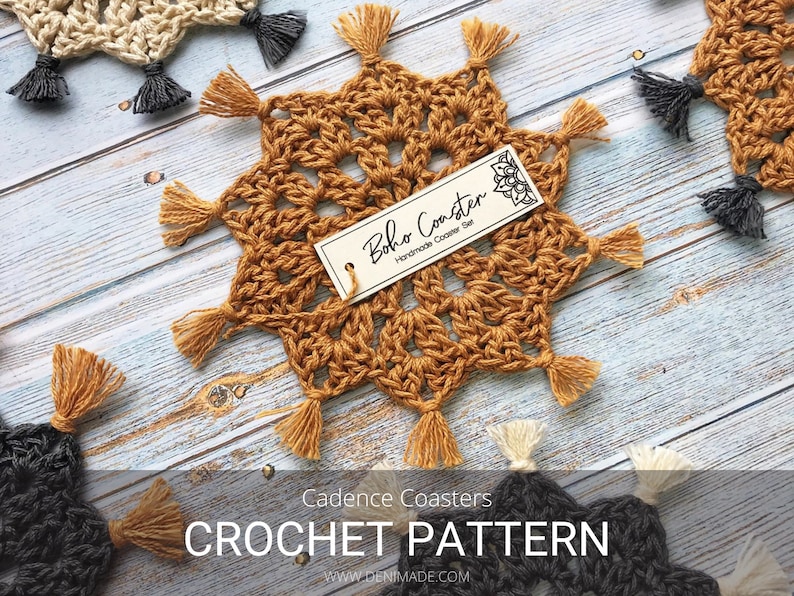 Crochet Coaster Pattern: Cadence Coaster (PDF) image 1