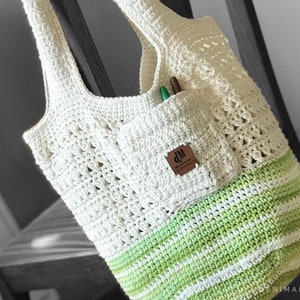 Crochet Pattern / Tote Beach Market Bag School Bag Purse Reusable Project Bag Coin Purse / Soleil Bag Pattern PDF image 5