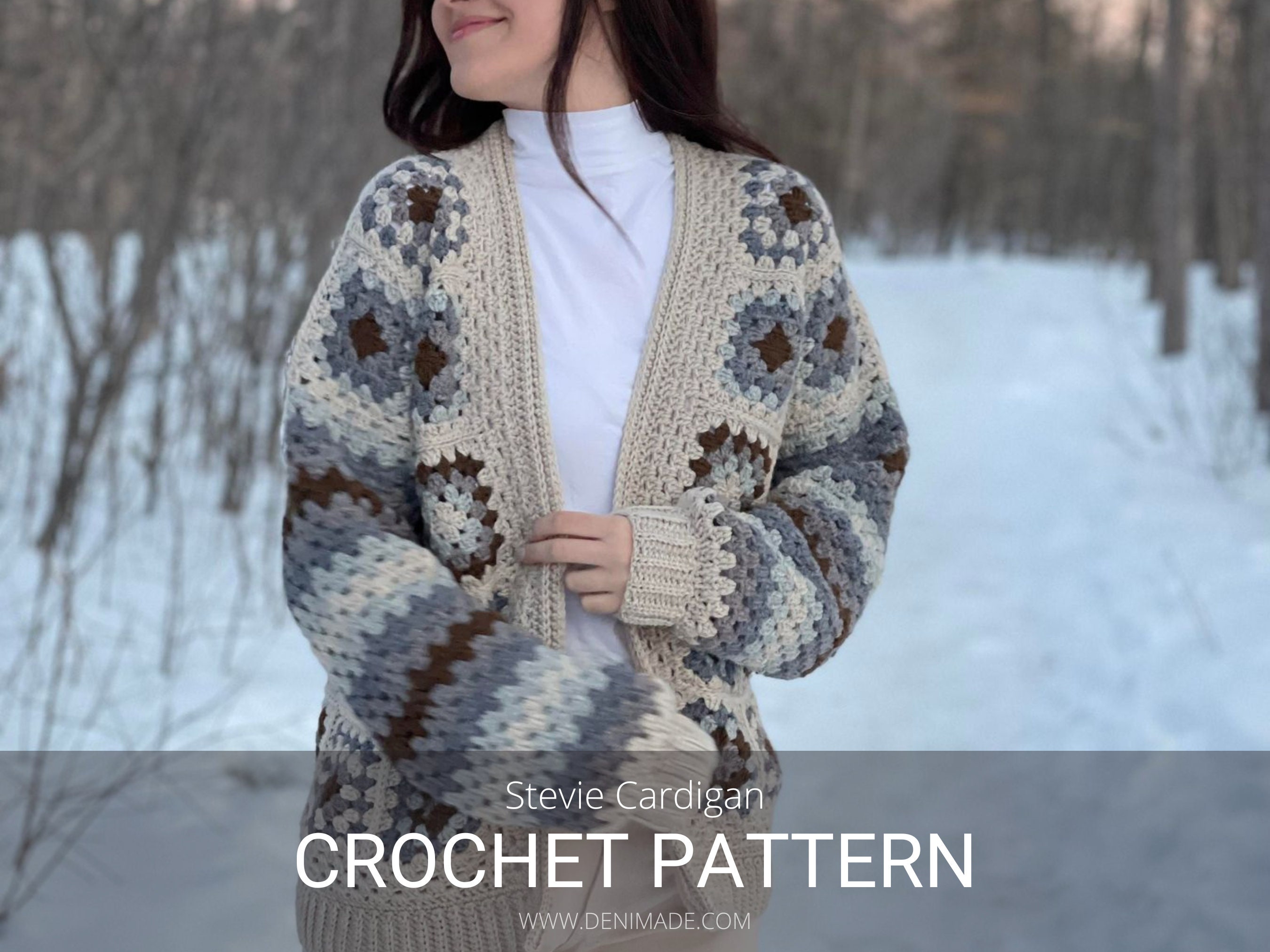 Crochet Pattern / Granny Square Pockets Cardigan Sweater / - Etsy