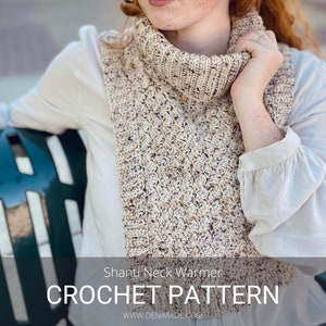 Crochet Pattern / Neckwarmer dickey turtleneck dickie cowl / Shanti Neck Warmer Pattern PDF