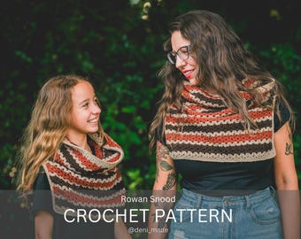 Crochet Pattern / Textured Snood / Unisex Cowl / Rowan Snood Pattern PDF