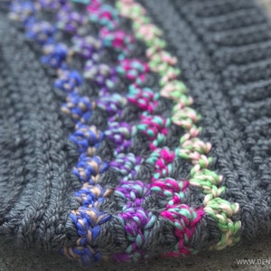 Crochet Pattern / Textured Unisex Beanie Pompom Toque Ski Hat Child Adult / Piper Beanie Pattern PDF image 3