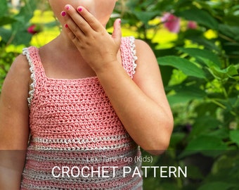 Crochet Pattern / Easy, sleeveless, fade effect, picots, DK / Lexi Tank Top | Child