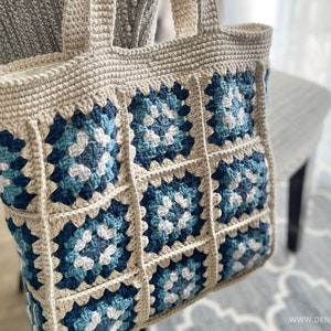 Crochet Pattern / Tote Beach Market Granny Square Bag School Festival Bag / Stevie Tote Pattern PDF image 7