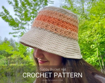 Crochet Hat Pattern: Textured Fisherman's Hat - Gabby Bucket Hat (PDF)
