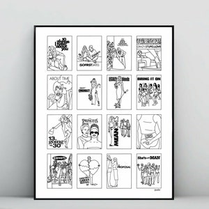 Favorite Romantic Comedies 8x10 Movie Art Print / Pop Culture Wall Decor Physical Print image 3