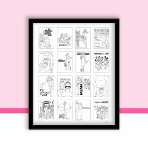 Favorite Romantic Comedies 8x10 Movie Art Print / Pop Culture Wall Decor Physical Print image 1