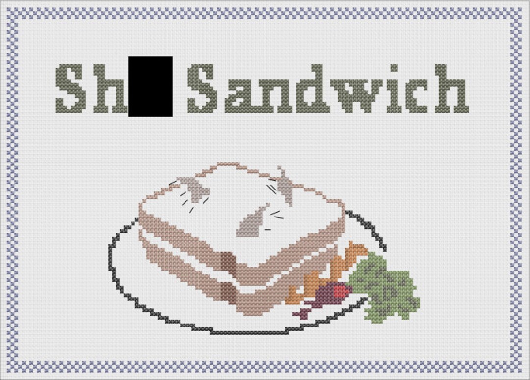 Spinal Tap Shark Sandwich Review Cross Stitch Pattern - Etsy