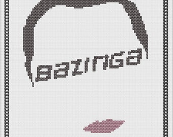 Big Bang Bazinga Cross Stitch Pattern