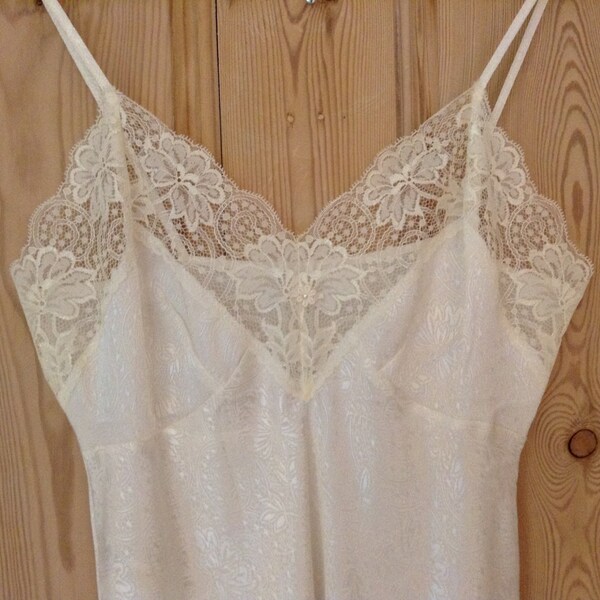Vintage White Lace Slip Size 10 Vintage Lingerie