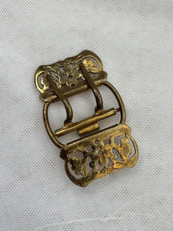 Antique Gold Tone Belt Buckle - Etsy display picture 3
