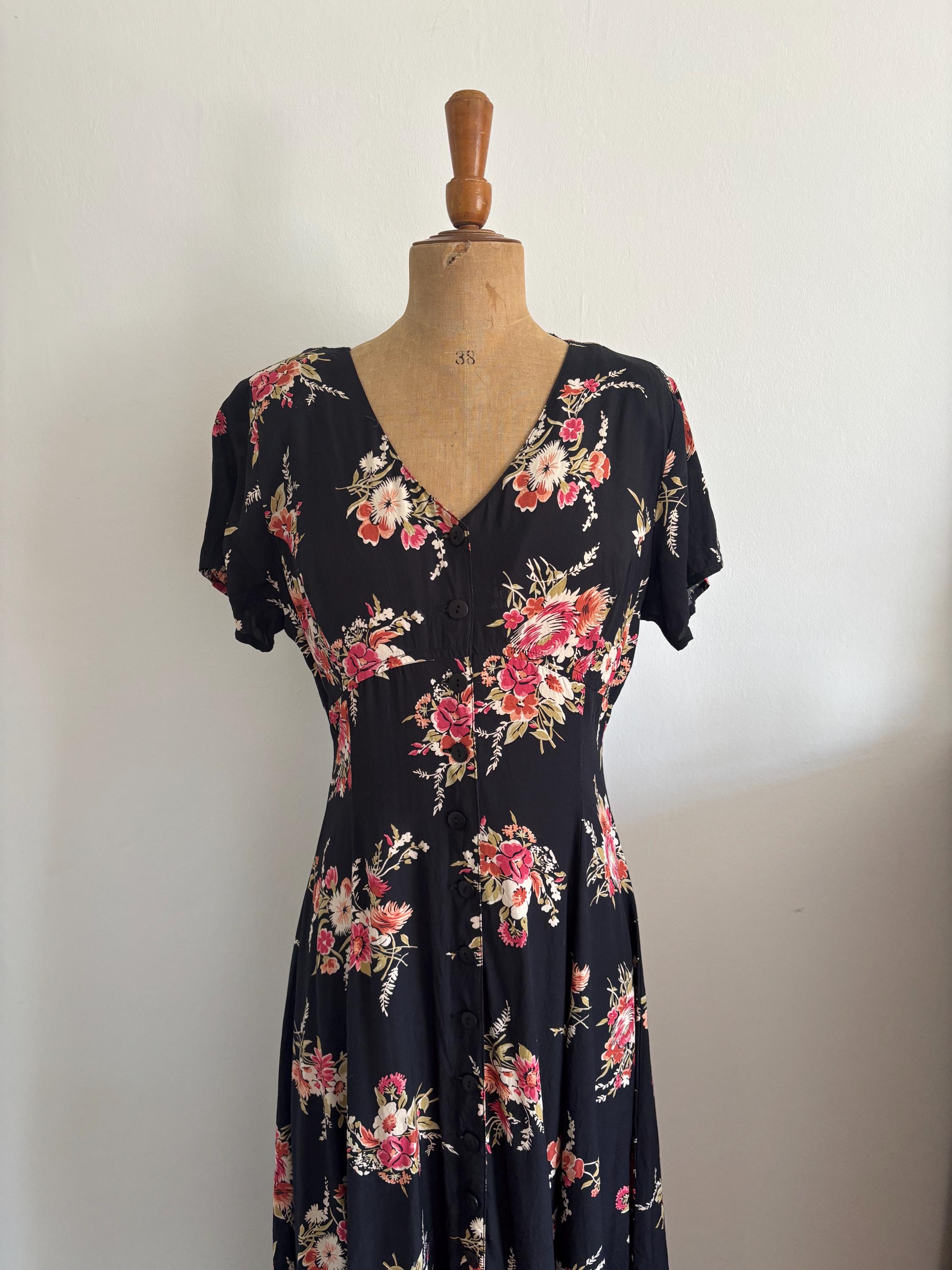 long yellow silk dress Floral Satin Halter Dress - Yellow/Pink 6