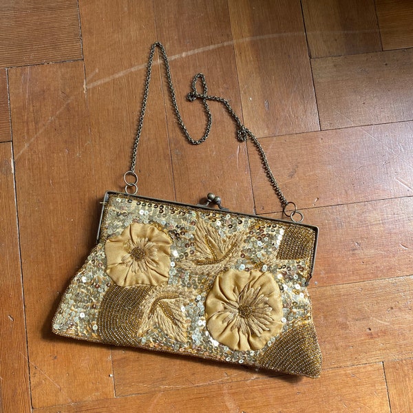 sac de soirée vintage à paillettes