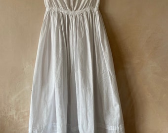 White Cotton Antique Baby Petticoat Dress