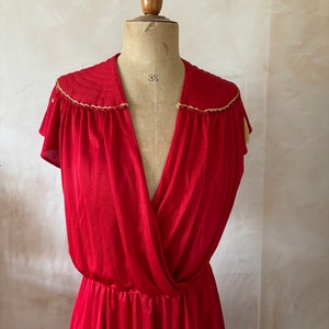 Vintage Red  and Gold Dress