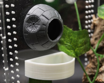 Magnetic Death Star Hide & Feeding Platform Kit For Jumping Spiders | Arboreal Hide / Home / Nest | 3D Printed