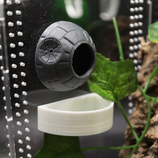 Magnetic Death Star Hide & Feeding Platform Kit For Jumping Spiders | Arboreal Hide / Home / Nest | 3D Printed