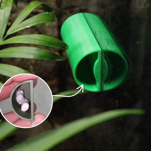 Magnetic Mourning or Day Gecko Egg Laying Tube Hide | 3D Printed