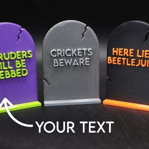 Custom Headstone Spooky Sign | Jumping Spiders, Reptiles, Arachnids, Amphibians & More
