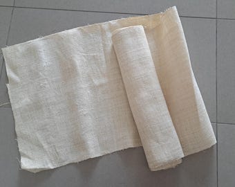 4.8 meters Hemp Hmong Fabric - Ethnic Fabric Supplies - Unbleached Natural Hemp Fabric 4.8 meters x 36 cm