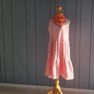 orange and white seersucker dress Lauren James Women's The Harper Seersucker Dress Orange/White
